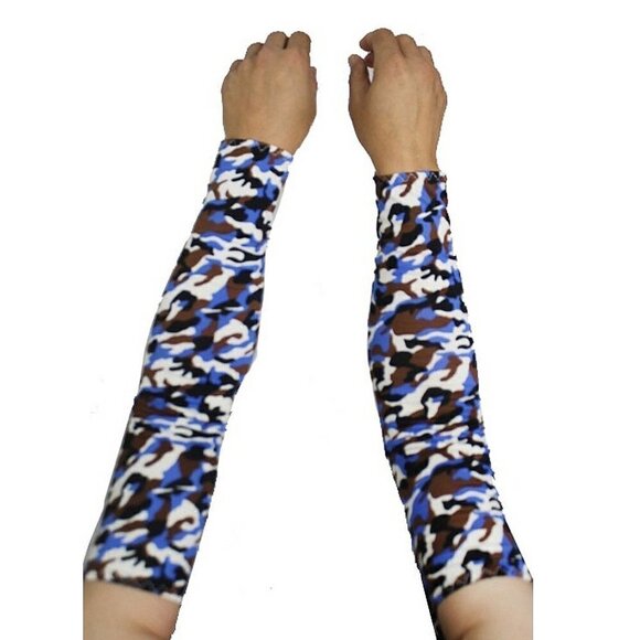 Camouflage Camo Arm UV Protection Golf Driving Outdoors Sleeve Set of 2 - Picture 1 of 2